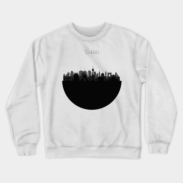 Tehran Skyline Crewneck Sweatshirt by inspirowl
